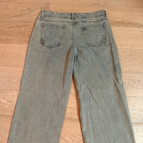 Edikted Light Blue Wide Leg Jeans - Picture 3 of 3